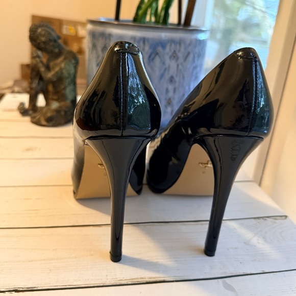 Pour La Victoire | Glossy Black Platform Stilettos - Picture 3 of 8